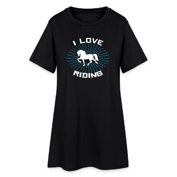 J’adore les chevaux Déclaration Chevaux islandais au galop - Robe T-shirt Femme - noir - Devant