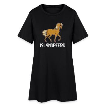 Islandpferde Spruch Pferde Haflinger Pferdefan - Frauen T-Shirt-Kleid - Schwarz - Vorne