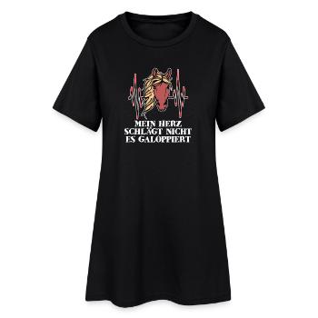 Hengst Statement Cool Galopp Islandpferde - Frauen T-Shirt-Kleid - Schwarz - Vorne