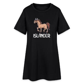 Fan de chevaux Les chevaux adorent les chevaux islandais Les chevaux islandais - Robe T-shirt Femme - noir - Devant
