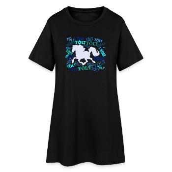 Tölt Pferde Spruch Haflinger Islandpferde - Frauen T-Shirt-Kleid - Schwarz - Vorne