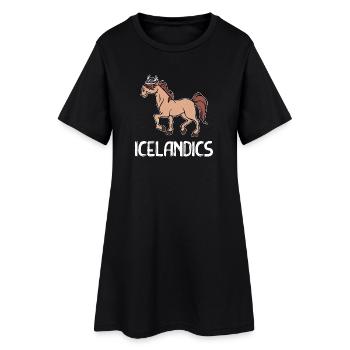 Chevaux islandais Chevaux Chevaux islandais Fan Cheval Amour - Robe T-shirt Femme - noir - Devant