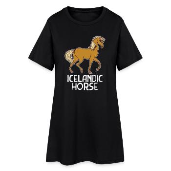 Haflinger Horses Horse Fool Déclaration Chevaux islandais - Robe T-shirt Femme - noir - Devant