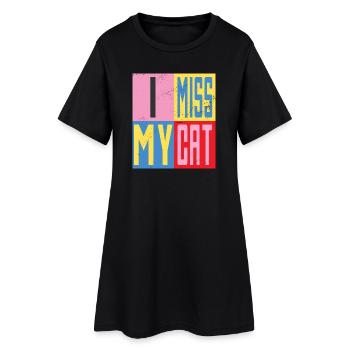 Mon chat me manque - Robe T-shirt Femme - noir - Devant