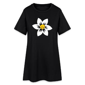 Flower power - Women’s T-Shirt Dress - black - Front
