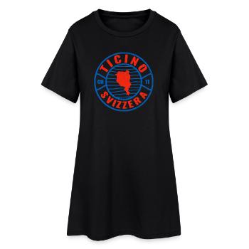 Conception du cercle d’emblèmes en Suisse du Tessin - Robe T-shirt Femme - noir - Devant