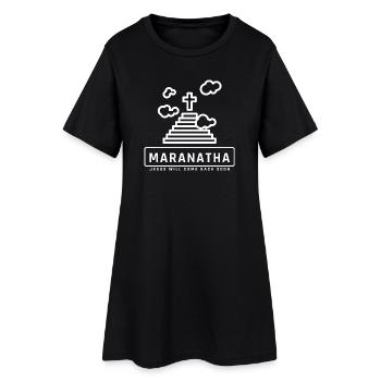 Jésus revient-tu es prêt Dieu, Christ - Robe T-shirt Femme - noir - Devant