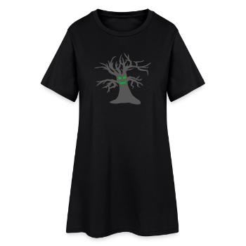 Monsterbaum, Horror Motiv, coole Tees - Frauen T-Shirt-Kleid - Schwarz - Vorne
