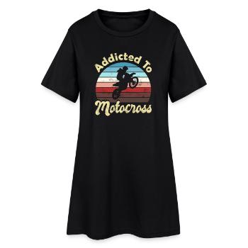 Motocross - Women’s T-Shirt Dress - black - Front