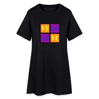 VELO LOVE LOVE VÉLO VÉLO CADEAU - Robe T-shirt Femme - noir - Devant