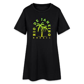 Rio Palm Neon Brasil - Robe T-shirt Femme - noir - Devant