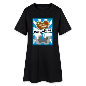 Volksfest in München - Frauen T-Shirt-Kleid - Schwarz - Vorne