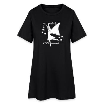 einfach feenomenal Fee Elfe Sterne Geschenkidee - Frauen T-Shirt-Kleid - Schwarz - Vorne