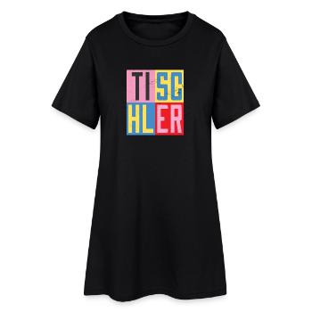 Tischler Design - Frauen T-Shirt-Kleid - Schwarz - Vorne