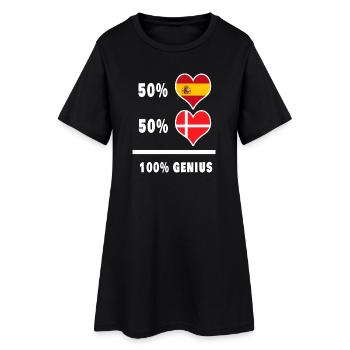 Le Danemark et l'Espagne génie / cadeau - Robe T-shirt Femme - noir - Devant