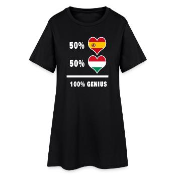 La Hongrie et l'Espagne font un cadeau génie - Robe T-shirt Femme - noir - Devant
