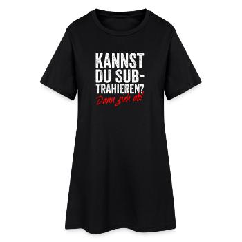 Kannst Du Subtrahieren Dann Zieh Ab Mathelehrer - Frauen T-Shirt-Kleid - Schwarz - Vorne