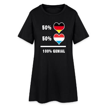 Allemagne et Luxembourg 100 % génie / cadeau - Robe T-shirt Femme - noir - Devant
