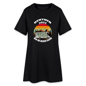 Cooles Camper Reisemobil Fun Shirt - Frauen T-Shirt-Kleid - Schwarz - Vorne