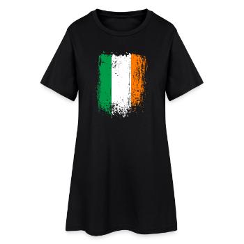 Drapeau tricolore irlandais en détresse - Robe T-shirt Femme - noir - Devant