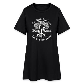 Réunion de famille Nos racines sont profondes - Robe T-shirt Femme - noir - Devant