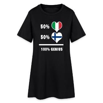 L'Italie et la Finlande génie / cadeau - Robe T-shirt Femme - noir - Devant