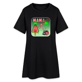 Glace à la pastèque - SUMMER LADYBUG - Robe T-shirt Femme - noir - Devant