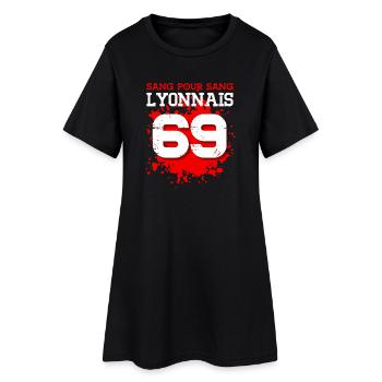 Sang pour Sang Lyonnais - Robe T-shirt Femme - noir - Devant
