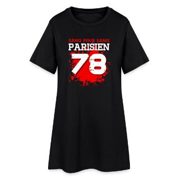 Sang Pour Sang Parisien - 78 - Robe T-shirt Femme - noir - Devant