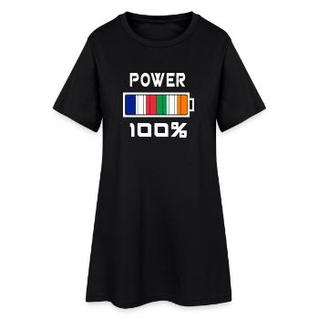 L'Irlande et la France alimentent 100% - Robe T-shirt Femme - noir - Devant
