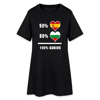 La Bulgarie et l'Espagne génie / cadeau - Robe T-shirt Femme - noir - Devant