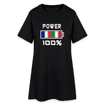 L'Italie et la France sont au pouvoir - Robe T-shirt Femme - noir - Devant
