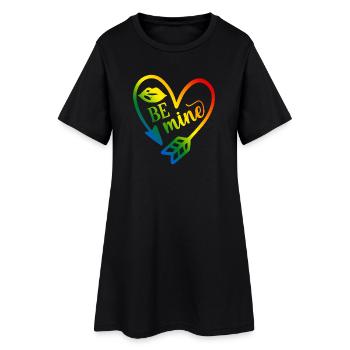 t-shirt de la Saint-Valentin soit le mien Saint-Valentin - Robe T-shirt Femme - noir - Devant