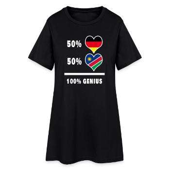 Deutschland und Namibia 100% Genial / Geschenk - Frauen T-Shirt-Kleid - Schwarz - Vorne