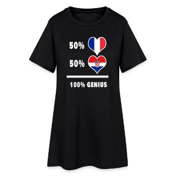 La France et la Croatie brillant/cadeau - Robe T-shirt Femme - noir - Devant