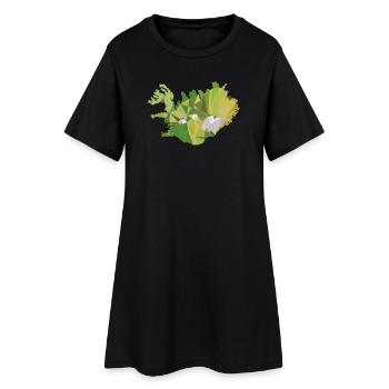 Islande Holiday Road Road Ring Road Glacier - Robe T-shirt Femme - noir - Devant
