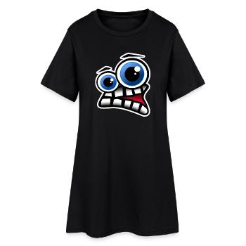 Face Comic - Women’s T-Shirt Dress - black - Front