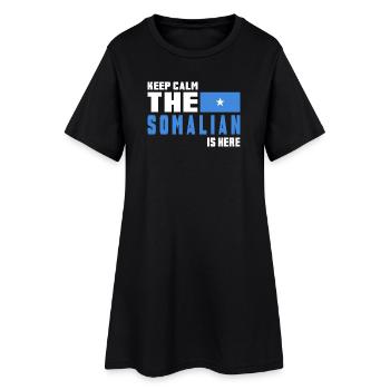drapeau de la Somalie Keep Calm - Robe T-shirt Femme - noir - Devant