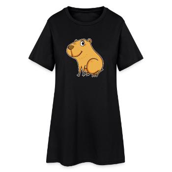 Capybara Wasserschwein - Robe T-shirt Femme - noir - Devant
