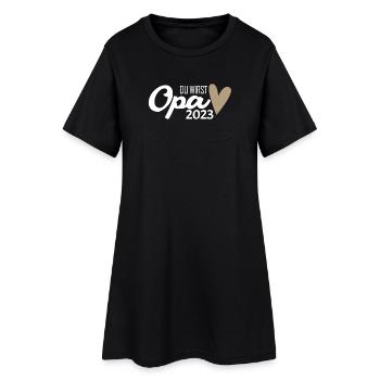 Opa 2023 loading - Frauen T-Shirt-Kleid - Schwarz - Vorne