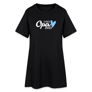 Opa 2023 loading - Frauen T-Shirt-Kleid - Schwarz - Vorne