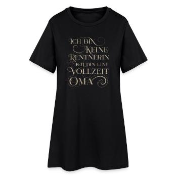 Rentnerin Vollzeit Oma - Frauen T-Shirt-Kleid - Schwarz - Vorne