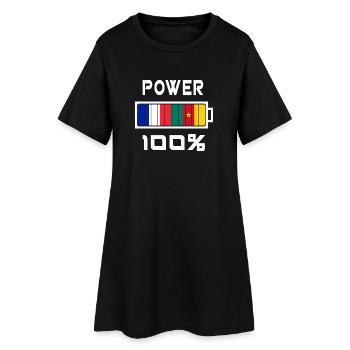Le Cameroun et la France sont au pouvoir - Robe T-shirt Femme - noir - Devant