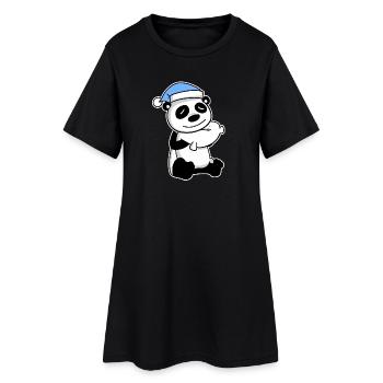 Panda Bébé - Robe T-shirt Femme - noir - Devant
