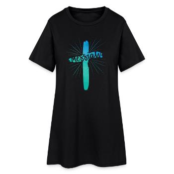 Messiah - Frauen T-Shirt-Kleid - Schwarz - Vorne
