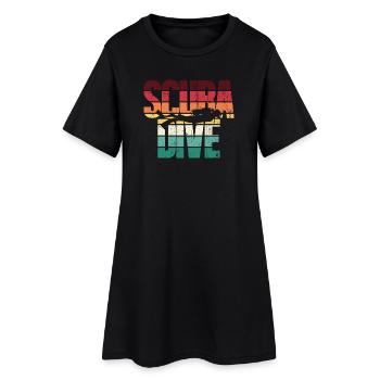 Plongée d’amour sous-marine - Robe T-shirt Femme - noir - Devant