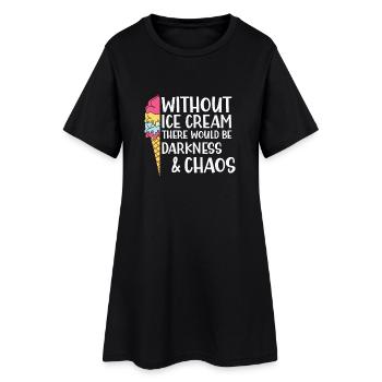 Zitat divertente su gelato e caos - Women’s T-Shirt Dress - black - Front