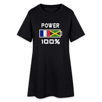 La Jamaïque et la France sont au pouvoir - Robe T-shirt Femme - noir - Devant