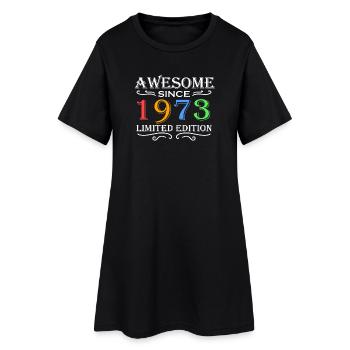 1973 - Jahrgang 1973 - Fantastisch seit 1973 - Frauen T-Shirt-Kleid - Schwarz - Vorne