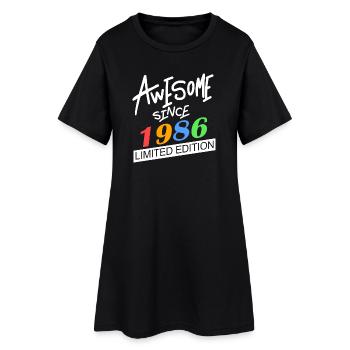 1986 - Jahrgang 1986 - Fantastisch seit 1986 - Frauen T-Shirt-Kleid - Schwarz - Vorne